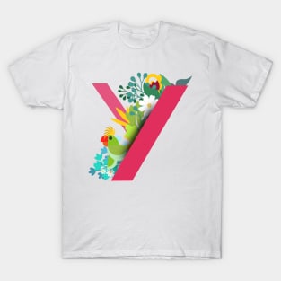 Tropical alphabet Y T-Shirt